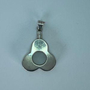 Vintage Sterling silver Round Perfume Bottle Pendant.